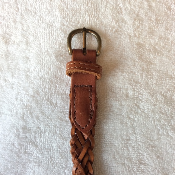 3/4" Braided Genuine Leather Belt, Size L - Picture 2 of 4
